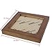 Umiwe(TM) Square Thick Pine Wood Photo Frame Wall Picture Frame (Walnut,7 Inch)With Umiwe Accessory