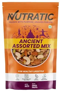 Nutratic Ancient Assorted Mix [ 200 gm ] - For Healthy Lifestyle - The Ultimate mixed of Nuts & Dried Fruits - Kids Growth, Protects Heart Health, Build Immunity , Boost Energy and Stay Active