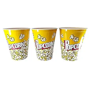 Perpetual Bliss Disney Theme Popcorn Container Tub/Storage Box - Multicolor (Pack of 3)