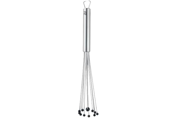 WMF Fouet flexible 27 cm, Adapté aux ustensiles antiadhésifs, Résiste à la chaleur jusqu'à 200°C, Cromargan Inox 18/10, Boules silicone haute qualité, Compatible lave-vaisselle, Profi Plus 1873006030