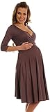 Happy Mama Boutique Women's Maternity Nursing Circle Jersey Dress 282p