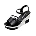 Produktbild Damen Sommer Sandalen Xinan Schuhe Peep Toe römischen Flip Flops (38, Schwarz)