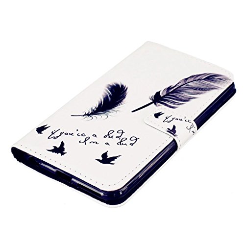 MUTOUREN für iphone 6 6S (4.7 Zoll) Hülle Schutzhülle PU Leder Bookstyle Handyhülle Brieftasche Wallet Schale Portemonnaie Klapphülle mit Standfunktion Taschen kratzfeste Stoßfest Magnetic Snap Bumper Schale – Schwarz Feder + Stylus Touch Pen - 4