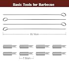 Chenci Grillbesteck BBQ Grillzubehör 16 Set, Barbecue Grillen Werkzeuge Koffer aus Edelstahl – Bild 5