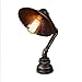Produktbild LEGELY Nostalgische einfache Wasserleitung Schreibtischlampe, runde Eisen Lampenabdeckung Eisen Basis, Loft Dampf Punk Industrie Retro-Stil eisen Tischlampe, Bar Cafe Restaurant Dekoration Lampe (E27)