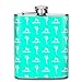 Produktbild Turquoise Gymnastics 7 Oz Printed Stainless Steel Hip Flask For Drinking Liquor E.g. Whiskey, Rum, Scotch, Vodka Rust Great Gift