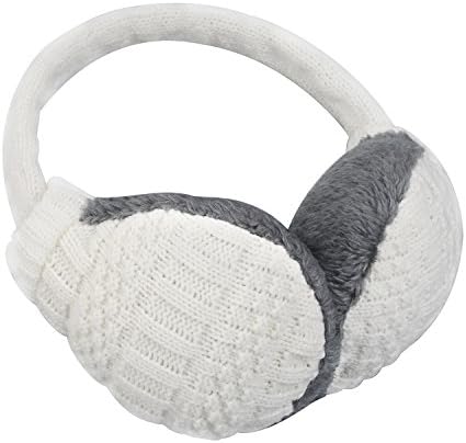 LHZY Women Winter Warm Knitted Faux Fur Ear Warmers Earmuffs Adjustable Washable