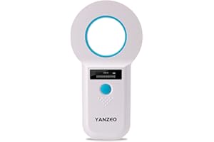 Yanzeo AR180I Lettore di microchip per animali domestici, registrazione del microchip, Bluetooth 2.4G EMID FDX-B (ISO11784 / 11785) Scanner portatile 134,2 KHz / 125 KHz Lettore di etichette animali