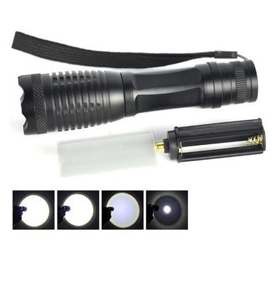 Zoom Wiederaufladbar High Power LED Torch Flashlight 18650 Gold AAA Battery 5 Modus CREE XML T6 LED Flashlight - 8