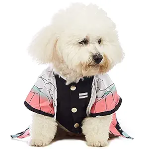 Coomour Dog Halloween Costume Pet Clothes Cat Cosplay Outfits Funny Small Dog Costumes (L,White)