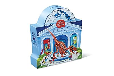 Crocodile Creek 4063-1 Jour à musée pièce Dinosaures Puzzle Puzzle de Sol, Bleu/Vert/Orange/Rouge/Rose, 45,7 x 61 cm