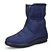 Produktbild KOUDYEN Damen Winterschuhe Boots Schneestiefel Warm Gefüttert Stiefeletten (EU42, Blau)