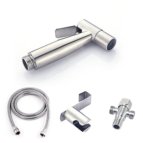 Vejaoo Edelstahl Spritze Shattaf, Hand gehalten Bidet Sprayer Dusche Set für WC - 3