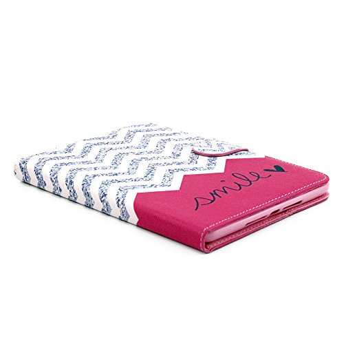 iPad Mini 3 Hülle, Deenor Wavy Pattern PU Leder Abdeckung Stand Flip Schutzhülle Hülle für Apple iPad Mini 1/2/3 Generation. (Wavy) - 5