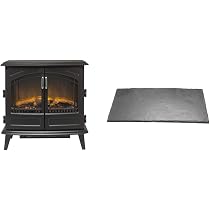Dimplex Cassia Noir Optiflame Electric Stove, Freestanding Imitation Log  Burner Fire Suite, Electrical LED Wood Burning 2kW Adjustable Heater, Black  u0026 Hearth Pad HPD001, Black : Amazon.co.uk: DIY u0026 Tools