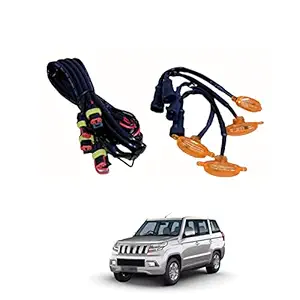 PRIKNIK LED Grille Lights Amber Yellow Grill Led with Fuse Adapter Wiring Harness Kit (4PCS, Amber Shell with Amber Light) Compatible with TUV 300 Plus