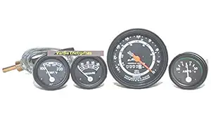 FD9273A FD New Holland Tractor 600-700-800-900 Instrument Gauge Cluster Kit-Tachometer,Water Temperature,Ampere,Oil Pressure in Black Bezel
