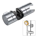 Joyoldelf Support de Douche à Main Remplaçable, Support de Pommeau de Douche, 18-25MM à Diamètre Réglable, ABS Chromé (Argent)