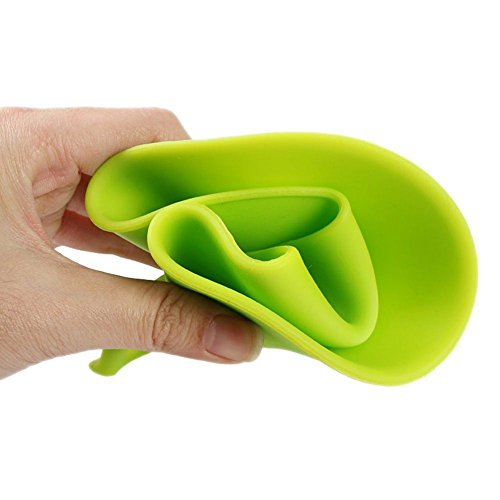 Annstory Silikon Löffel Rest Set – 4 Stück Küche Jumbo Löffelhalter Set mit hellen bunten, FDA-Zulassung (Rot / Orange / Blau / Grün) - 5
