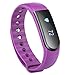 Produktbild Fitness Tracker Armbanduhr, toobur Herzfrequenz Monitor, Wireless Aktivitäts- und Schlaf Tracker, Touch-Smart Armband, USB Ladekabel Sport Uhr mit Schrittzähler Kalorienzähler kompatibel mit iPhone IOS und Android Handy L deep purple