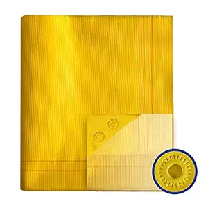 SIGMA Tarpaulin UV Treated Pure Virgin Waterproof 120 GSM Plastic Sheet (9x6 ft, Yellow)