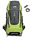 Produktbild 70L Trekkingrucksacke Rucksäck Wanderrucksäcke Reiserucksack Damen Herren (Grün)