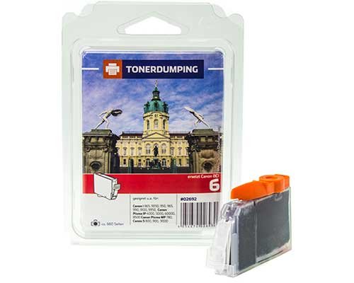 Preisvergleich Produktbild TONERDUMPING Druckerpatrone Kompatibel zu Canon BCI-6BK (16 ml) fotoschwarz