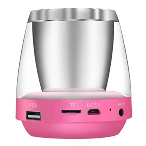 H&M Portable Mini Wireless Bluetooth Lautsprecher Magic LED Nachtlicht Stereo Freisprech Lautsprecher Auf Tablet PC Smartphones anwenden, unterstützt TF Card Playback und FM Radio Funktion , pink H&M Portable Mini Wireless Bluetooth Lautsprecher Magic LED Nachtlicht Stereo Freisprech Lautsprecher Auf Tablet PC Smartphones anwenden, unterstützt TF Card Playback und FM Radio Funktion , pink