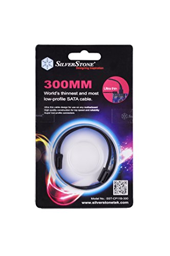 SilverStone SST-CP11B-300 – SATA III 6 Gbps Kabel, ultra-dünn, um 90° abgewinkelte Anschlüsse, 30 cm, blau - 5