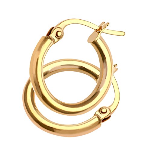 Citerna Women's  9 ct Yellow Gold Hoop Earrings