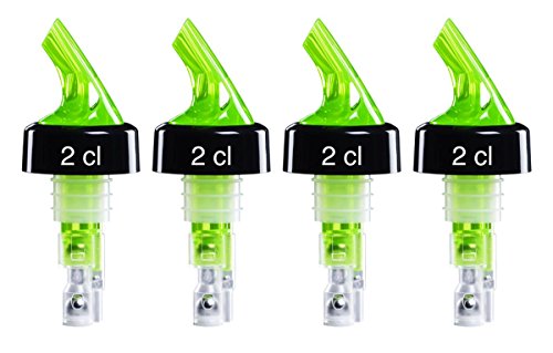 Portionierer 2 cl Ausgießer neon grün Set