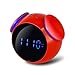 Produktbild LWPCP Drahtlose Bluetooth Lautsprecher Glas Digital Wecker Kreative Uhr Outdoor Smart Card Lautsprecher Computer Audio Subwoofer,Red