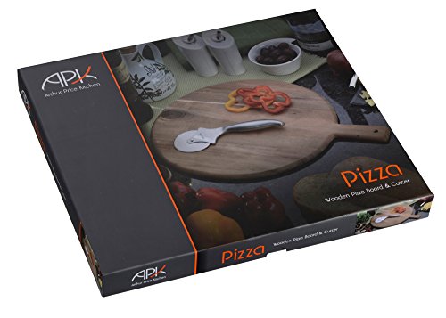 APK Pizzabrett und Rad Cutter, Holz - 4