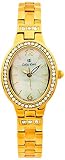 Oskar-Emil Damen-Armbanduhr Analog Quarz Edelstahl beschichtet Paris Gold Ladies