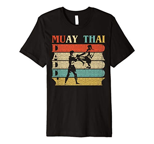 Retro Vintage Daddy Muay Thai T-Shirt Kickboxing Dad Gift