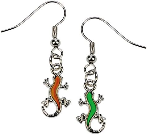 Blue Bug Mood Earrings Gecko