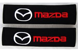 NUGOYA Mazda - Almohadillas de cinturón de seguridad para el hombro, color negro