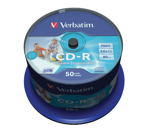 Verbatim CD-R AZO Wide Inkjet Printable - ID Branded CD-R 700MB 50Stück(e), 43309