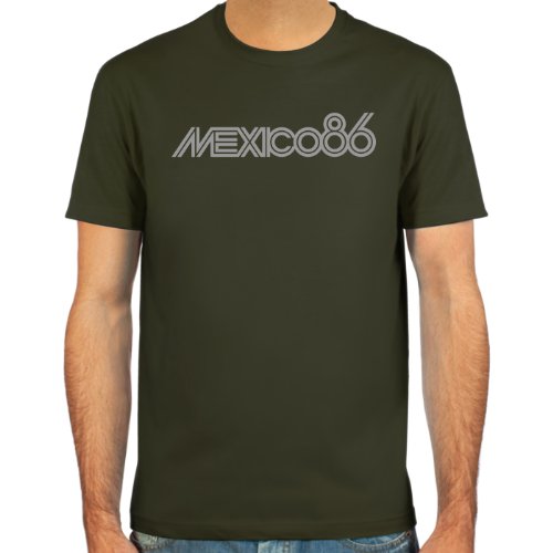 SpielRaum T-Shirt Mexico 86 ::: Farbauswahl: weiß, deepred, schwarz, Oliv oder Navy ::: Größen: S-XXL ::: Fußball-Kult