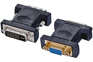 PROSIGNAL PRO SIGNAL PSG03963 24+5 Way DVI Plug to 15 Way VGA Socket Adaptor, Gold Plated Contacts