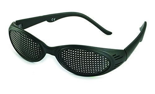 Pinhole Glasses 415-KSP - black in sporty design below 3.0 diopters by BioTec GmbH