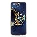 Produktbild HopMore Huawei Honor 9 Lite Hülle Silikon Transparent Durchsichtig Clear Muster Design Bumper Ultra Dünn Honor 9 Lite Handyhülle Schutzhülle Case Cover Slim TPU One Piece - Blauer Schmetterling