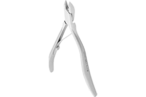 Staleks Pro Alicates Corta Cutículas Profesionales de 4 mm con muelle, Acero Inoxidable, Afilado Manual. NS-80-4