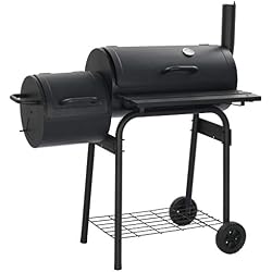 vidaXL Barbecue Fumoir Classique au Charbon Gril à Plancha Gril d'Extérieur Pique-Nique Barbecue de Camping Jardin Terrasse Patio Balcon Extérieur