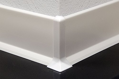 Preisvergleich Produktbild Außenecke für Hartkern- und Hartschaumsockelleiste mit Weichlippe (weiß)