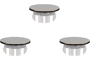 Leliafleury 3Pcs Sink Overflow Ring Round Overflow Hole Cover Sink Overflow Cover Basin Trim Drain Cap Cover for Kitchen Bathroom Sink Toilet Washing Basin (Bronze)