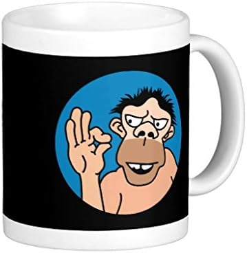 Endingfo Funny Caveman Cartoon Classic White Coffee Mug