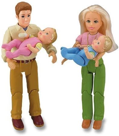 Fisher Price Loving Family Grand Dollhouse Babies, Mom, Dad, Twins by Loving Family