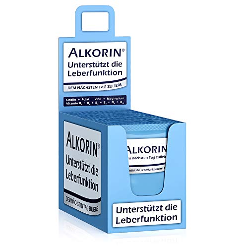 ALKORIN® dem nächsten Tag zuliebe - Unterstützt die Leberfunktion mit Cholin - Aufsteller mit 40 Sachets - Mit Magnesium, Zink, Folat und Vitamin B1 + B2 + B3 + B5 + B6 + B12