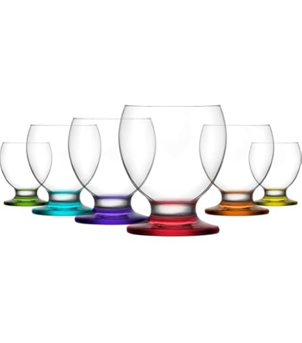 6 Verres à Long Drink 320 Ml - Motifs Papillons Multicolores - Transparents, Lave-vaisselle